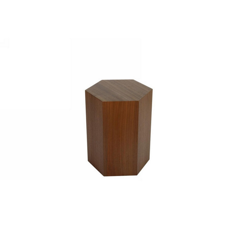 Benjara 18'' Tall Solid Wood Block End Table Wayfair